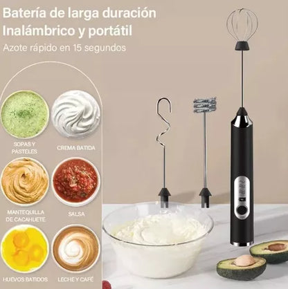 Batidora de mano eléctrica con 3 cabezales + Delivery GRATIS