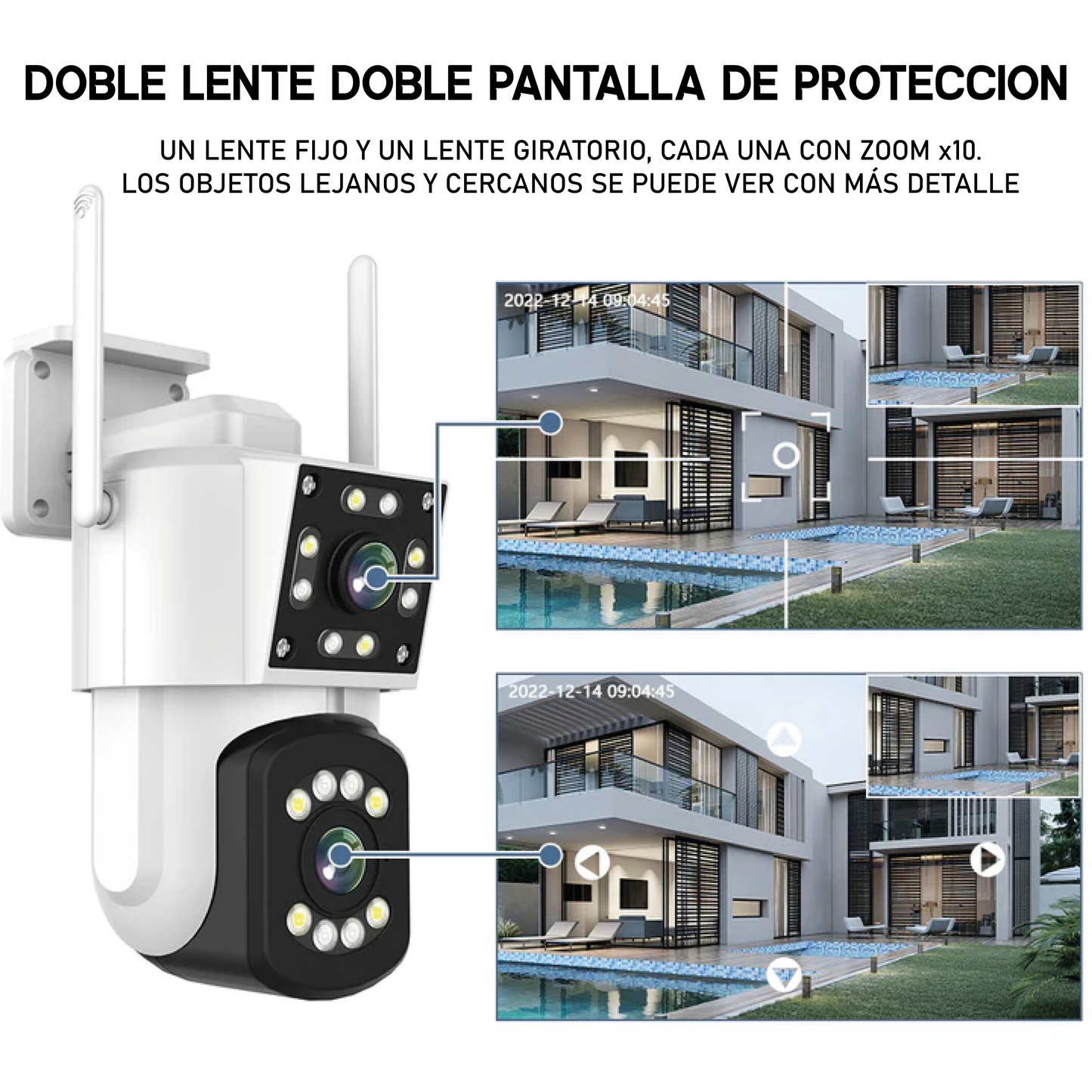 Cámara con Doble Lente 2024 PRO Zoom X10 + Delivery GRATIS