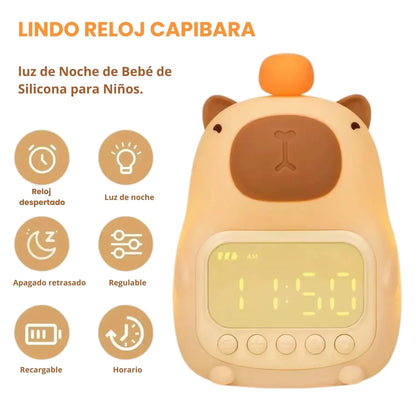 Lampara-reloj Capybara con sonido