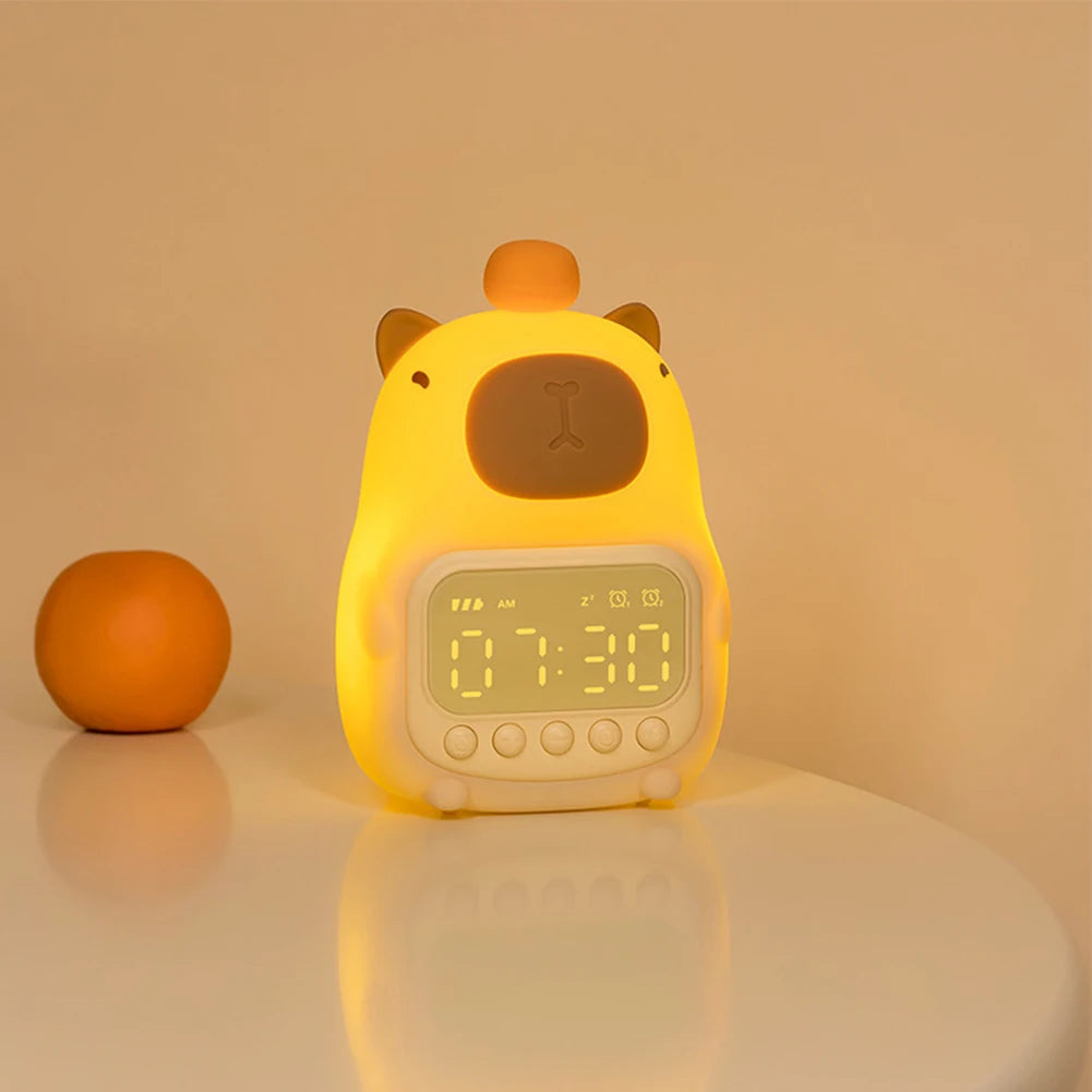 Lampara-reloj Capybara con sonido